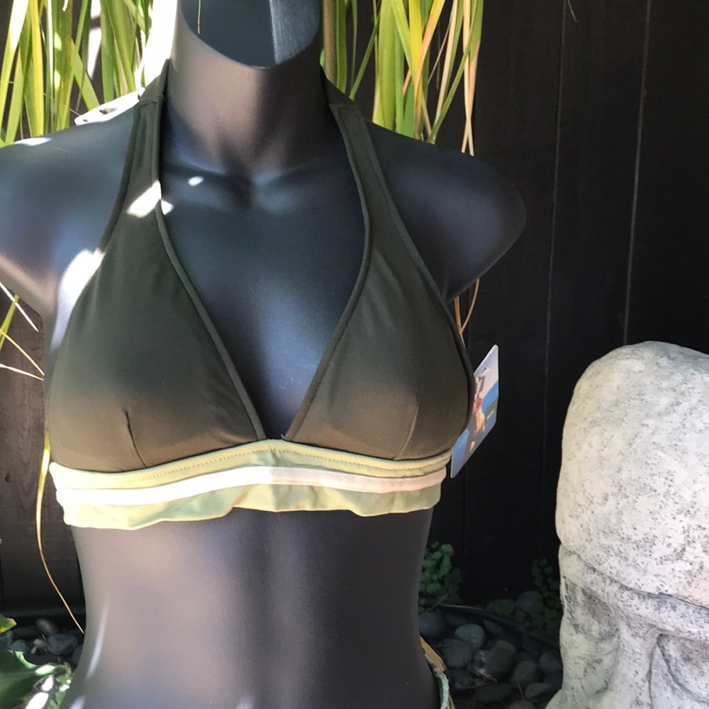 Olive green bikini top
